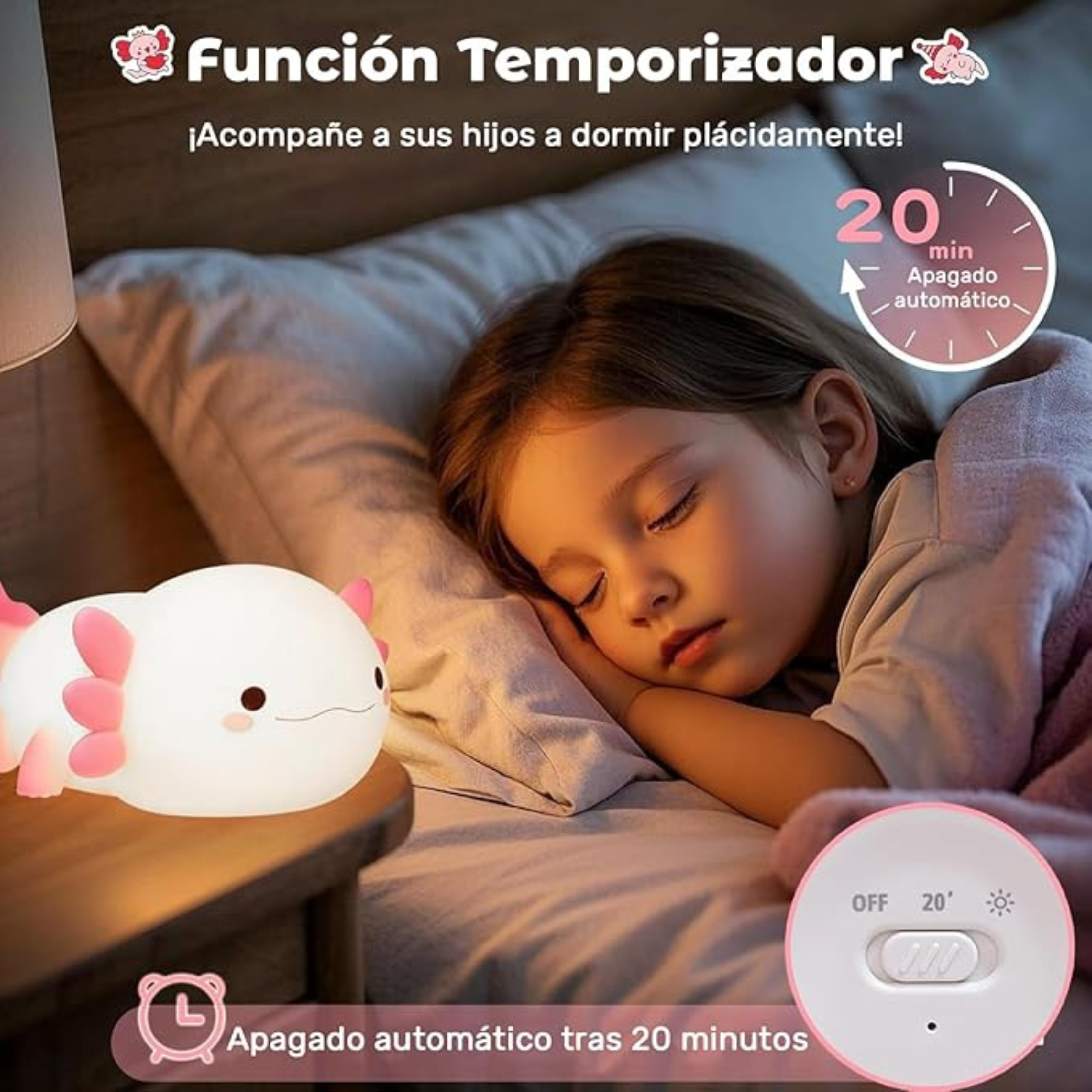 Lampara de ajolote relajante